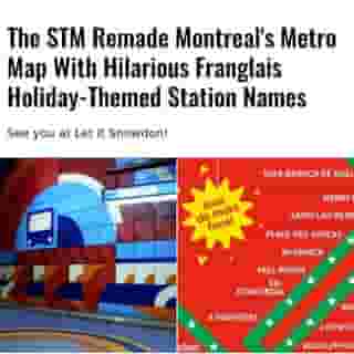 The STM remade the entire metro map with new holiday station names that are as clever as they are quirky.⁠
⁠
*Click the link in @mtlblog bio for the full story! ⁠
⁠
📸: Agnieszka Kita via @dreamstime & @stminfo⁠
⁠
#montrealigers #montreality #mtlmoments #montrealcity #montreallife #jetaimemontreal