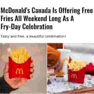 All weekend long McDonald's Canada free fries is happening across the country and you have to spend such a little amount to get this deal.⁠
⁠
*Click the link in @mtlblog bio for the full story! 👈⁠
⁠
📸: @mcdonaldscanada⁠
⁠
#mcdonaldscanada #blackfridaydeals #blackfriday2020 #canadanews #blackfridaysale #blackfridayweekend #mcdonaldsfries