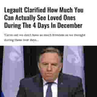 As many of us have heard by now, François Legault and his government announced a plan for celebrating the 2020 holiday season in Quebec.⁠
⁠
*Click the link in @mtlblog bio for the full story! ⁠
⁠
📸: @francoislegault.pm⁠
⁠
#redzone #montreality #montrealcity #montreallife #