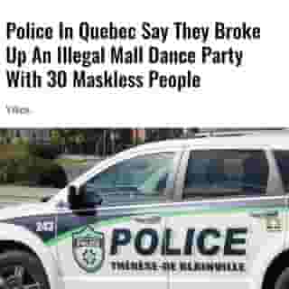 At a Rosemère shopping mall this weekend, nearly thirty people are alleged to have gathered to have a dance party without masks or social distancing.⁠
⁠
*Click the link in @mtlblog bio for the full story! ⁠
⁠
📸: @policeriptb⁠
⁠
#quebecenphotos #quebecmoments #quebecois