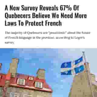 They're pessimistic about the situation of French in Quebec.⁠
⁠
*Click the link in @mtlblog bio for the full story! ⁠
⁠
📸: Jerome Cid via @dreamstime⁠
⁠
#quebec #francophone #languagelaws #quebeclanguage #french #frenchlaws⁠
