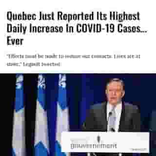 The highest increase in daily COVID-19 cases in Quebec since the start of the pandemic was just reported. The province saw 1,397 new cases within 24 hours as of November 7 at 4 p.m.⁠
⁠
*Click the link in @mtlblog bio for the full story! ⁠
⁠
📸: Émilie Nadeau via @francoislegault.pm⁠
⁠
#canada #quebec #covid #covid19 #coronavirus⁠
