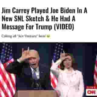 Calling all Ace Ventura fans! Just hours after the new U.S. president was projected, Jim Carrey played Joe Biden in a new sketch on Saturday Night Live.⁠
⁠
*Click the link in @mtlblog bio for the full story! ⁠
⁠
📸: @nbcsnl⁠
⁠
#mtl #montreal #jimcarrey #snl #biden #harris⁠
