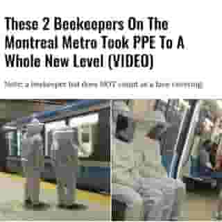 Wearing masks has been mandatory in enclosed public places since July. But while a handful of viral videos have highlighted incidents in which people refused to respect the simple requirement, there are also those who push personal protective equipment to the extreme.⁠
⁠
*Click the link in @mtlblog bio for the full story! ⁠
⁠
📸: @lastoryavincent⁠
⁠
#mtl #montreal #covid #covidthings #mtlmetro ⁠
