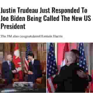 After multiple news outlets have called Joe Biden the next president, Justin Trudeau's U.S. election reaction is here and he's congratulating Biden as well as Kamala Harris.⁠
⁠
*Click the link in @mtlblog bio for the full story! ⁠
⁠
📸: @justinpjtrudeau⁠
⁠
#election #biden #electionresults #canada #usa #canadausa #american⁠
