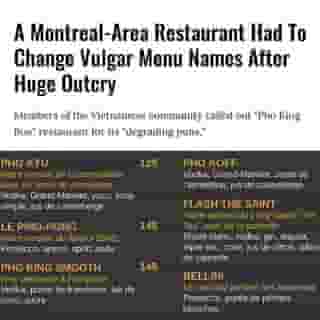 After huge public outcry, the owner of "Pho King Bon" restaurant in Rosemère announced that he changed the names of some menu items. The decision came after members of the Montreal Vietnamese community heavily criticized the restaurant for misrepresenting the Vietnamese language and culture. ⁠
⁠
*Click the link in @mtlblog bio for the full story. ⁠
⁠
📸: Pho King Bon⁠
⁠
#mtl #montreal #mtlrestaurant ⁠
