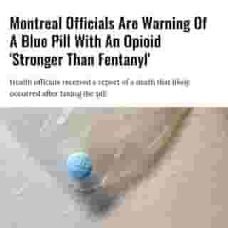 In a statement on Friday, the Direction régionale de santé publique (DRSP) described the pill as a "blue, round, scored tablet with the inscription 'A/215' and a bisecting slit on the same side."⁠
⁠
*Click the link in @mtlblog bio for the full story! ⁠
⁠
📸: @sante_montreal⁠
⁠
#montrealnews #santemontreal #mtlnews ⁠
