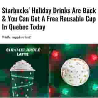 Despite all of the uncertainty this year, there's one thing we knew that we could count on: Starbucks holiday drinks and cups are back starting Friday, November 6. ⁠
⁠
*Click the link in @mtlblog bio for the full story! ⁠
⁠
📸: @starbuckscanada⁠
