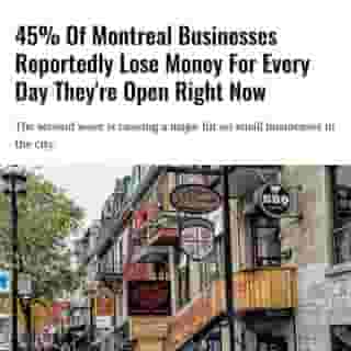 The second wave of COVID-19 in Quebec, which in turn has led to the second lockdown in various regions, has taken a major toll on Montreal businesses.⁠
⁠
*Click the link in @mtlblog bio for the full story! ⁠
⁠
📸: Michel Bussieres via @dreamstime⁠
⁠
#covid #covid19 #coronavirus #montreal #mtlnews⁠
