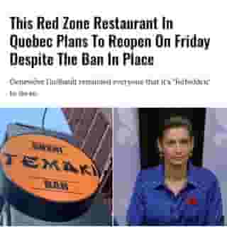 Both customers and owners can receive fines for being in restaurants in red zones.⁠
⁠
*Click the link in @mtlblog bio for the full story! ⁠
⁠
📸: Temaki Chicoutimi via @facebook & @francoislegault⁠
⁠
#quebec #covid #covid19 #covidclosure #chicoutimi 