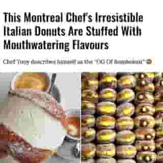 Chef Tony's November flavours are PB&J (with homemade jam) and Bombo-Misu (tiramisu). 😋⁠
⁠
*Click the link in @mtlblog bio for the full story! ⁠
⁠
📸: @cheftonyrinaldi⁠
⁠
#montrealdonuts #donuts #montrealfood #montrealdessert #montrealfoodie⁠

