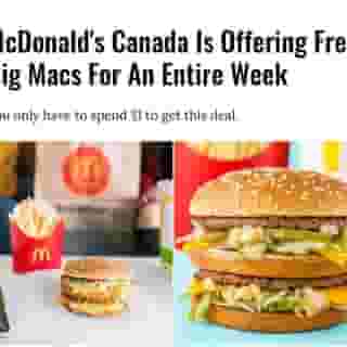 You don't have to leave the house to get this McDonald's Canada free Big Mac deal because it's all through delivery. 🙌🍔⁠
⁠
*Click the link in @mtlblog bio for the full story! 👈⁠
⁠
📸: @mcdonaldscanada⁠
⁠
#mcdonaldscanada #mcdonalds #doordash #deliverydeals 