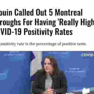 Montreal public health director, Dr. Mylène Drouin, specified in a press conference on October 30 that while the city's COVID-19 test positivity rate is stable, some boroughs are being affected at rates almost three times higher than others.⁠
⁠
*Click the link in @mtlblog bio for the full story! ⁠
⁠
📸: @sante_montreal