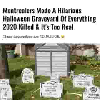 One household in Notre-Dame-de-Grâce (NDG) used its Halloween decorations to make a surprisingly poignant and clever statement on current affairs — managing to make us laugh and freak us out all at once. 💀🤣⁠
⁠
*Click the link in @mtlblog bio for the full story! ⁠
⁠
📸: Elsa Marie via @facebook⁠
⁠
#montrealigers #montreality #mtlmoments #montrealcity #montreallife #montréal #quebecenphotos #quebecmoments #quebecoriginal 