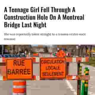 A 911 call was placed for a young woman who fell through a hole on a Montreal construction site last night.⁠
The emergency call was received around 10:45 p.m. regarding the fall that occurred on the Pie-IX bridge. ⁠
⁠
*Click the link in @mtlblog bio for the full story! ⁠
⁠
📸: Marc Bruxelle via @dreamstime⁠
⁠
#mtl #montreal #quebec #mtlnews #construction #breakingnews #emergency⁠

