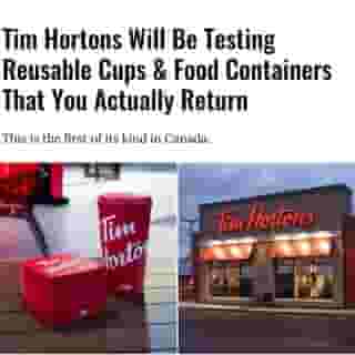 The coffee and baked goods chain is partnering with TerraCycle's Loop platform to test out a program that lets you use a cup or food container that's reusable and returnable.⁠
⁠
*Click the link in @mtlblog bio for the full story! 👈⁠
⁠
📸: @timhortons⁠
⁠
#timhortons #timhortonscup #timhortonscontainer #timhortonscanada #timmies
