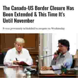 On Monday, October 19, Canada's Minister of Public Safety Bill Blair confirmed that the travel restrictions between the two countries will remain in place.⁠
⁠
*Click the link in @mtlblog bio for the full story! 👈⁠
⁠
📸: @whitehouse & @justinpjtrudeau⁠
⁠
#borderclosure #canadaborder #canborder #canadanews