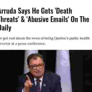 In a press conference on October 8, Quebec public health director Horacio Arruda said he receives death threats or abusive emails on the daily about Quebec's management of COVID-19.⁠
⁠
Click the link in @mtlblog bio for the full story! ⁠
⁠
📸: @francoislegault.pm⁠
⁠
#montreal #mtl #arruda #quebecgov #qcgov⁠
