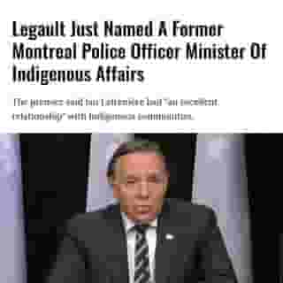 At a press conference Friday morning, Premier François Legault named Ian Lafrenière Quebec's new minister of Indigenous affairs. He replaces former Minister Sylvie D'Amours.⁠
⁠
Click the link in @mtlblog bio for the full story! ⁠
⁠
📸: @francoislegault.pm⁠
