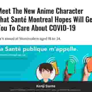Santé Montreal recently introduced a new public health figurehead to the mix — a fictional anime character named Kenji Santé who's available on social media 12 hours a day to answer young people's questions about COVID-19. ⁠
⁠
Click the link in @mtlblog bio for the full story! ⁠
⁠
📸: @sante_montreal⁠
⁠
#mtl #montreal #publichealth #quebec #covid #covid19⁠
⁠
