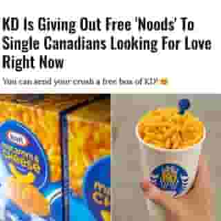 Right now, Kraft Dinner is dishing out free boxes of macaroni and cheese to help Canadians find love right now. Single Canadians can send potential lovers a free box of KD, to “show their affection in the cheesiest way possible.”⁠
⁠
*Click the link in @mtlblog bio for the full story! 👈⁠
⁠
📸: David Tonelson via @dreamstime & @kraftdinnerca⁠
⁠
#kraft #kraftdinner #kraftdinnercanada