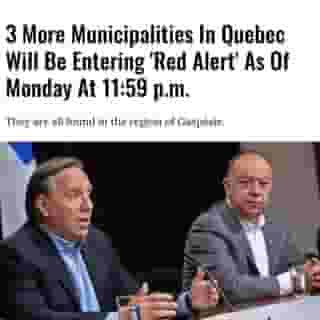 As the second wave of the pandemic continues to sweep across the province, the Ministry of Health and Social Services announced on Sunday, October 4, that three new municipalities will now also be entering Quebec's "red alert."⁠
⁠
Click the link in @mtlblog bio for the full story! ⁠
⁠
📸: Emilie Nadeau via @francoislegault.pm⁠
⁠
#mtlnews #qcnews #gaspesie #quebec⁠
