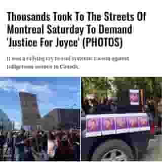 Montrealers took to the streets today to rally on behalf of Joyce Echaquan, an Indigenous woman — Atikamekw from Manawan — who exposed Quebec nurses' racial prejudice via Facebook live in the moments before her untimely death.⁠
⁠
Click the link in @mtlblog bio for the full story! ⁠
⁠
📸: @fernwehbebe