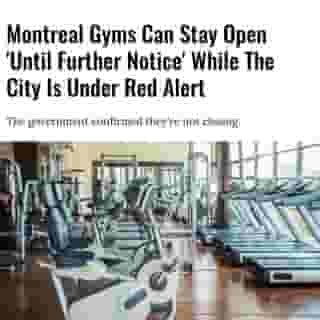 The provincial ministry of health confirmed to MTL Blog that gyms will be able to keep their doors open "until further notice."⁠
⁠
Click the link in @mtlblog bio for the full story! ⁠
⁠
📸: Oleg Dudko via @dreamstime⁠
⁠
#covid #covid19 #montreal #montrealnews #redalert 