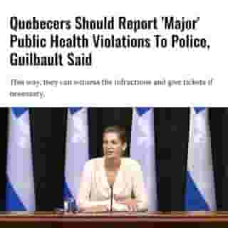 Guilbault made clear this should only apply to "major" infractions, so as not to fall into the realm of "paranoia."