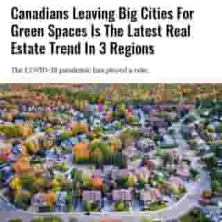 With the COVID-19 pandemic, real estate in Canada is seeing a trend of people leaving cities and big metropolitan areas for places with more green space. That's happening in three regions in the country because people want more room.⁠
⁠
*Click the link in @mtlblog bio for the full story! 👈⁠
⁠
📸: Rodrigolab via @dreamstime⁠
⁠
#canadanews #canadarealestate #covid #covid19