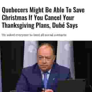 In response to a question from a journalist during a press conference on Thursday, Health Minister Christian Dubé made clear that he thinks we should cancel Thanksgiving plans in Quebec to give us a chance to save Christmas. ⁠
⁠
Click the link in @mtlblog bio for the full story! ⁠
⁠
📸: @francoislegault.pm⁠
⁠
#covid #covid19 #quebecnews⁠
