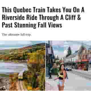 Almost overnight, a cool mass of air swept away the summer heat, announcing the quick approach of fall. And in just a few more weeks, the crisp fall breeze will become the icy breath of winter. ⁠
⁠
Click the link in @mtlblog bio for the full story! ⁠
⁠
📸: @traindecharlevoix & @jade.vaillancourt ⁠
⁠
#mtl #quebec #train #montreal #fall⁠
