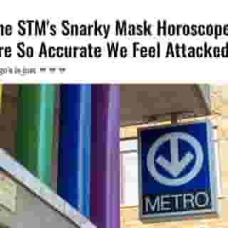 Montreal's transit company is on a salty streak! In its effort to continue promoting the use of masks, the STM released mask-themed horoscopes for everyone on Thursday... and it really didn't hold back.⁠
⁠
Click the link in @mtlblog bio for the full story! ⁠
⁠
📸: Derek Robbins via @dreamstime⁠
