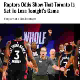 Can defending champions really still be considered underdogs? The Raptors odds of winning tonight would certainly suggest as much. Toronto currently sits at a 2.5-point disadvantage to win over the Boston Celtics according to the NBA sportsbooks.⁠
⁠
*Click the link in @narcitycanada bio for the full story! 👈⁠
⁠
📸: @raptors