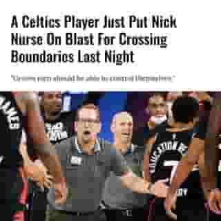Nick Nurse is standing by his actions during Wednesday night's nail-biting game after a Celtics player called out the Toronto Raptors coaching staff.⁠
⁠
*Click the link in our bio for the full story! 👈⁠
⁠
📸: @raptors⁠
⁠
#torontoraptors #nba