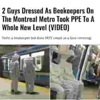 If you were downtown recently you might have spotted two guys wearing beekeeper outfits on the Montreal metro.⁠
⁠
Click the link in @mtlblog bio for the full story! ⁠
⁠
📸: @lastoryavincent⁠
