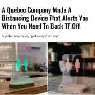 Staying away from other people is hard for us social creatures. That's why one Quebec company has created a social distancing device that alerts you when you need to take a step back from the person in front of you. ⁠
⁠
Click the link in @mtlblog bio for the full story! ⁠
⁠
📸 : Alco Prevention Canada⁠
