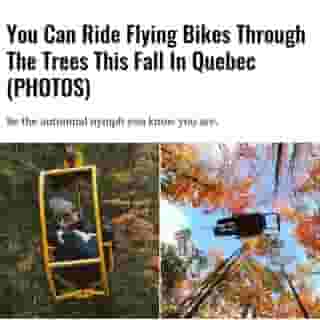 We're finally entering the twilight months of 2020. But despite it all, there are still adventures to be had this fall in Quebec. At the top of the list: the flying bikes at Au Diable Vert, a farm, campsite, and nature park in the Eastern Townships.⁠
⁠
Click the link in @mtlblog bio for the full story! ⁠
⁠
📸: @_myrrcastilloux & @audiablevert⁠
⁠
⁠
