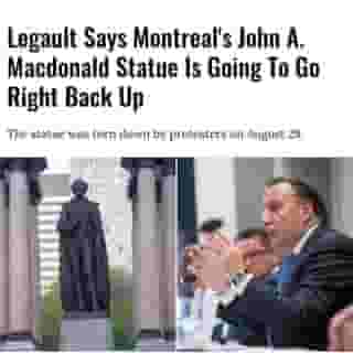 At a press conference on Monday, Premier François Legault confirmed that Montreal's Sir John A. Macdonald statue will be restored and put back where it was. ⁠
⁠
Click the link in @mtlblog bio for the full story! ⁠
⁠
📸: Jean Gagnon via @wikicommons & @francoislegault.pm ⁠

