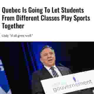 In a press conference on Friday, Premier François Legault announced that from September 14, all sporting and artistic activities at Quebec schools will be allowed "if all goes well."⁠
⁠
Click the link in @mtlblog bio for the full story! ⁠
⁠
📸: Émilie Nadeau via @francoislegault.pm