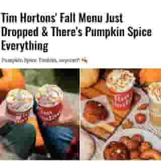The Tim Hortons fall menu just dropped in Canada, and our favourite deliciously fall-flavoured treats are making a comeback. These seasonal items won't last forever, so grab your foodie bucket list ASAP.⁠
⁠
*Click the link in bio for the full story! 👈⁠
⁠
📸: @timhortons & @timhortonsus