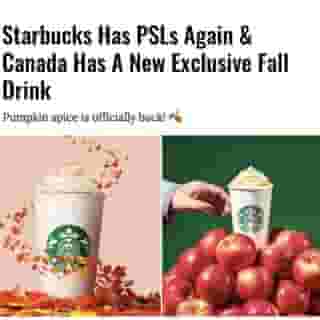 It's simply not possible to ease into fall without sipping on a pumpkin spice latte in Canada — 2020 has been a lot and we could all use some autumnal coffee sweetness right about now. Plus, Canadians are getting a drink you can't find anywhere else.⁠
⁠
*Click the link in bio for the full story! 👈⁠
⁠
📸: @starbuckscanada