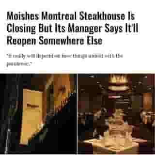 Over 80 years ago, Moishe Lighter went all-in on a legendary hand of poker that won him a restaurant. Now, in the face of a pandemic, his son is folding to save it.⁠
⁠
Click the link in @mtlblog bio for the full story! ⁠
⁠
📸:  Moishes Steakhouse via Facebook