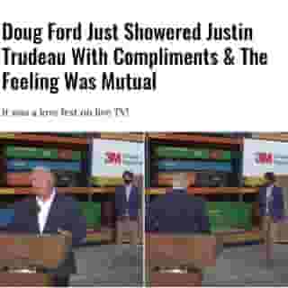 Justin Trudeau and Doug Ford had nothing but praise for each other during their meet up in Ontario. It was like a love fest with both leaders complimenting the other.⁠
⁠
*Click the link in @narcitycanada bio for the full story! 👈⁠
⁠
📸: Premier of Ontario via @youtube