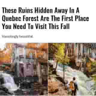 Our province is beautiful during all four seasons, but something is just extra magical about autumn in Quebec. When the leaves begin to change colours, it becomes an ideal time to head out on a little road trip. And if you have yet to visit the Carbide Willson Ruins, that should be your first destination once the seasons start to change.⁠
⁠
Click the link in @mtlblog bio for the full story! ⁠
⁠
📸 : @ronychidiac & @emersonjoekumar ⁠
⁠
#mtl #montreal #ruins #explore #autumn 