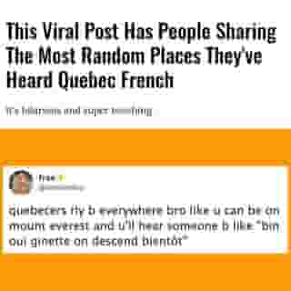 We all know this delightful experience. We jet off to some far-flung corner of the world and at just the moment when it seems we couldn't be farther from home, we hear the familiar sound of Quebec French behind us.⁠
⁠
Click the link in @mtlblog bio for the full story! ⁠
⁠
📸 : soobiedoo via @twitter⁠
⁠
#quebec #quebecers #travel #tweet #viral #relatable