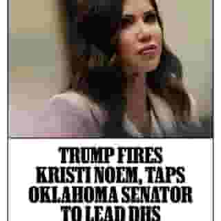After weeks of public scrutiny, personal scandal, and bad press over her handling of the Department of Homeland Security, President Donald Trump has fired Secretary Kristi Noem, tapping Oklahoma Senator Markwayne Mullin as her potential replacement. Details at the link in bio. 📷 Heather Diehl/Getty
