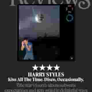 Pop megastar @harrystyles is in search of love, ecstasy, enlightenment, and all sorts of fun on 'Kiss All The Time. Disco, Occasionally.' This is music more invested in being than meaning, experience rather than ego. Read Rolling Stone's ⭐⭐⭐⭐ review at the link in our bio.