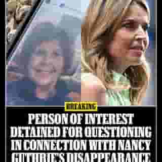 NEW: A person of interest has been detained for questioning in connection with the disappearance of Savannah Guthrie‘s mother Nancy Guthrie. Authorities told ABC News that the individual was detained south of Tucson, Arizona, and law enforcement is preparing to search a location in relation to the detainee. Hit the link in bio to read more. 📷 Brandon Bell/Getty, NDZ/Star Max/GC Images