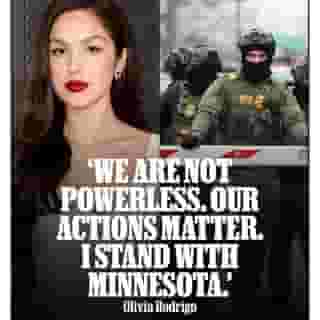 @oliviarodrigo speaks out after the second killing of a U.S. citizen in Minnesota by ICE agents: "ICE's actions are unconscionable but we are not powerless. Our actions matter. I stand with Minnesota." Hit the link in bio to read more. 📷 Frazer Harrison/Getty, Charly Triballeau/AFP via Getty